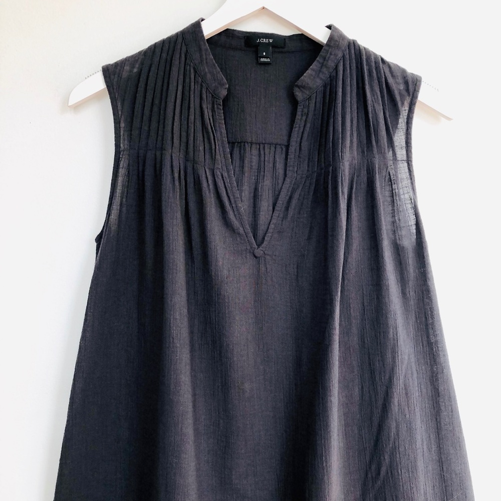 J. Crew Sleeveless Charcoal Gray Top